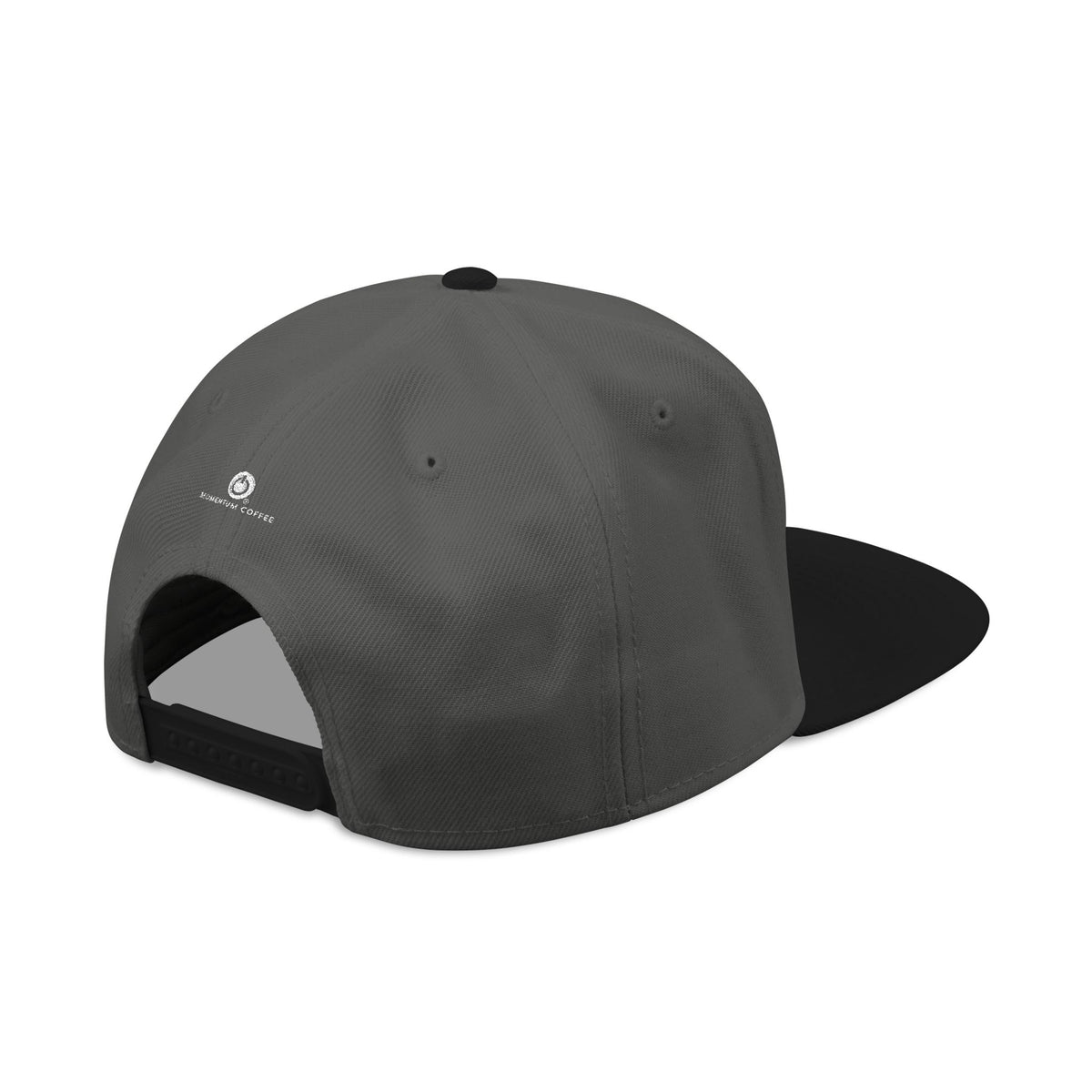 Embroidered Flame Logo Snapback Hat — Classic Black & Gray Streetwear Cap